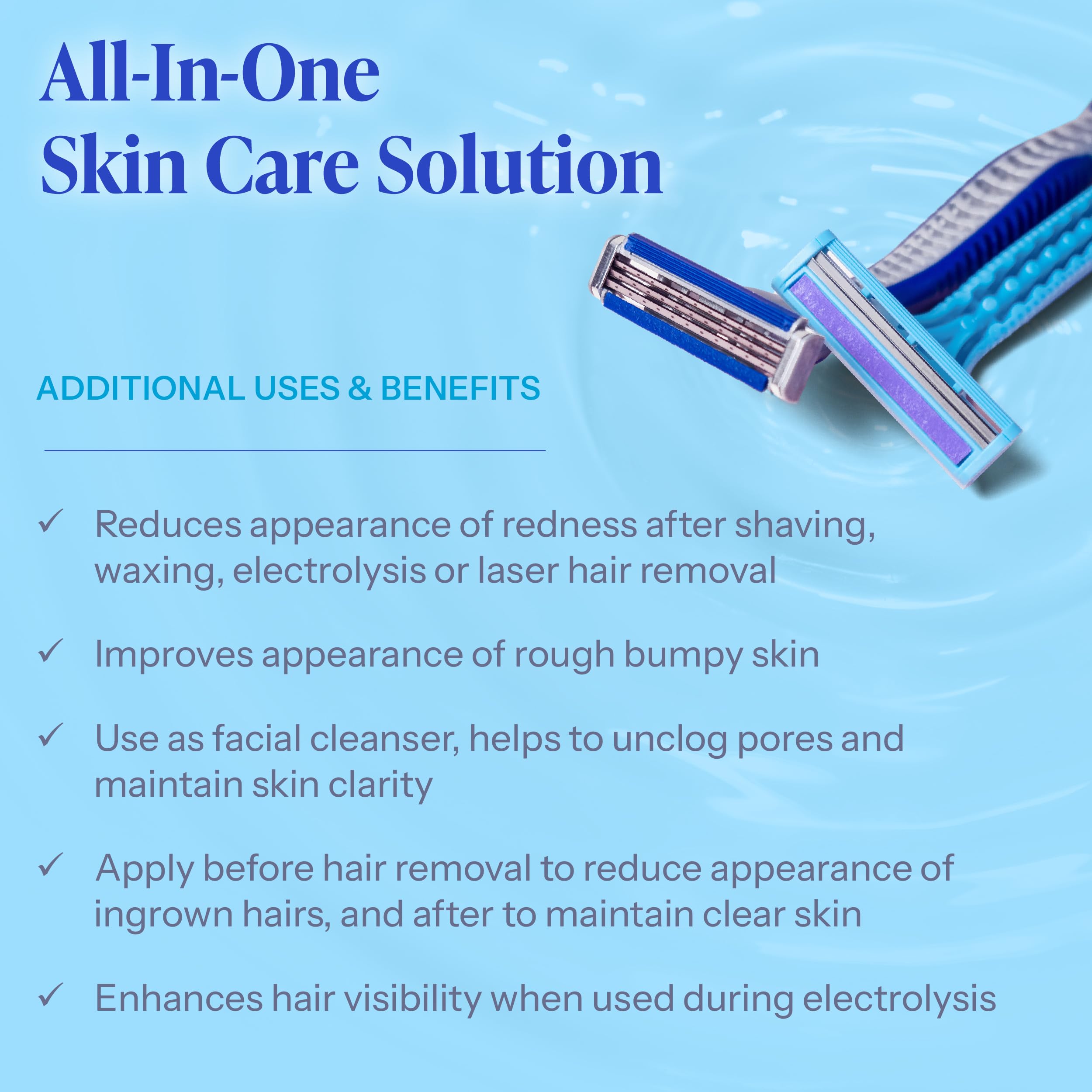 Tend Skin being applied to bikini area to reduce bumps and soothe skin