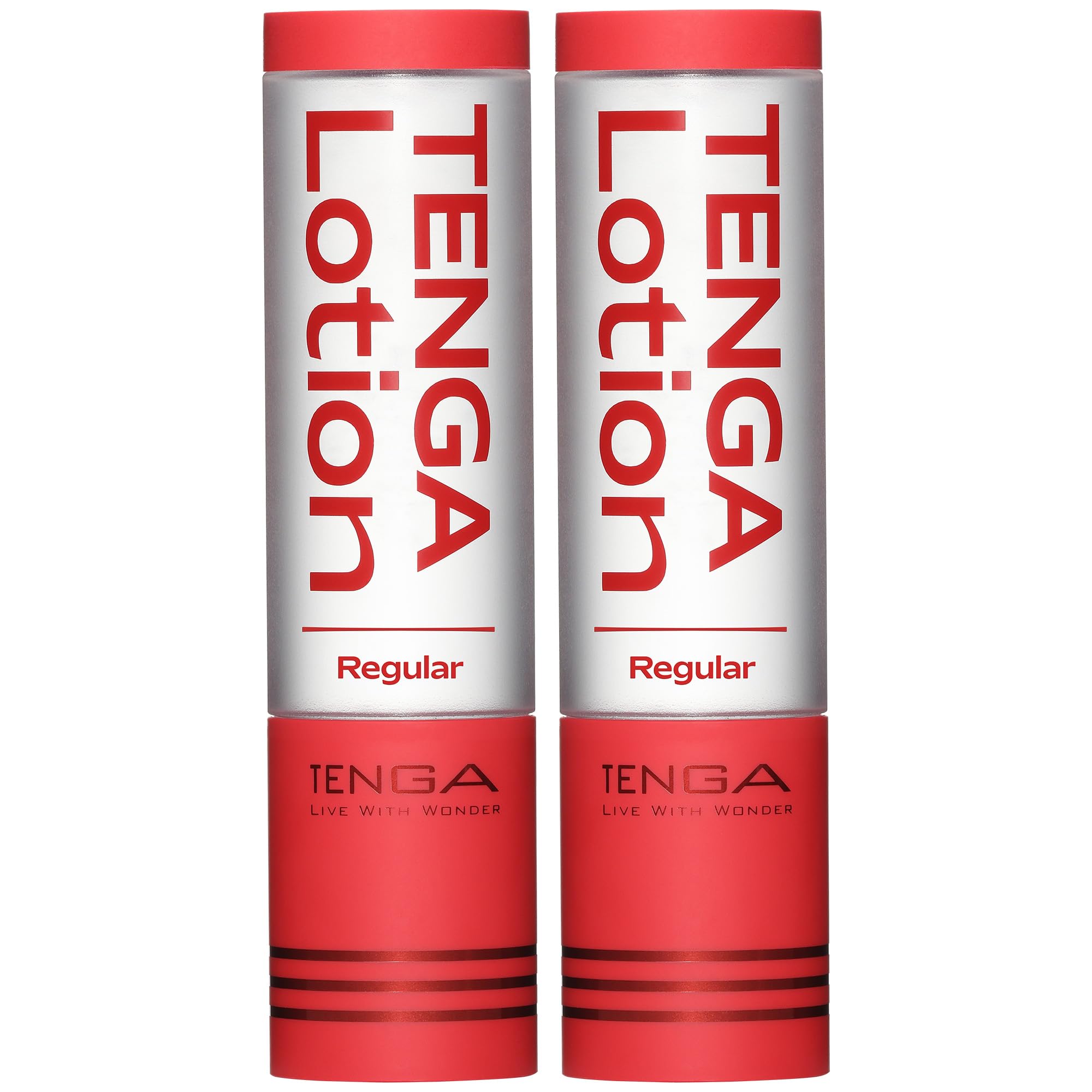 TENGA Red front packaging showing two bottles and clear labeling for value