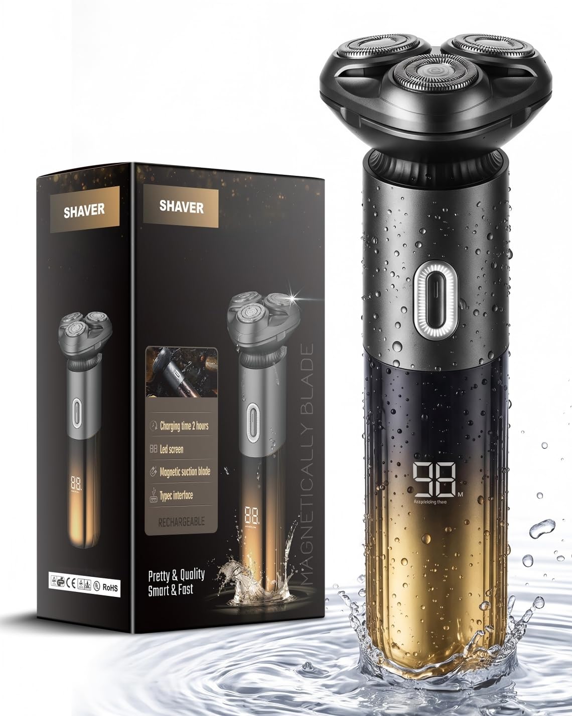 TEPOTZ used at bathroom mirror for wet shave and daily grooming routine