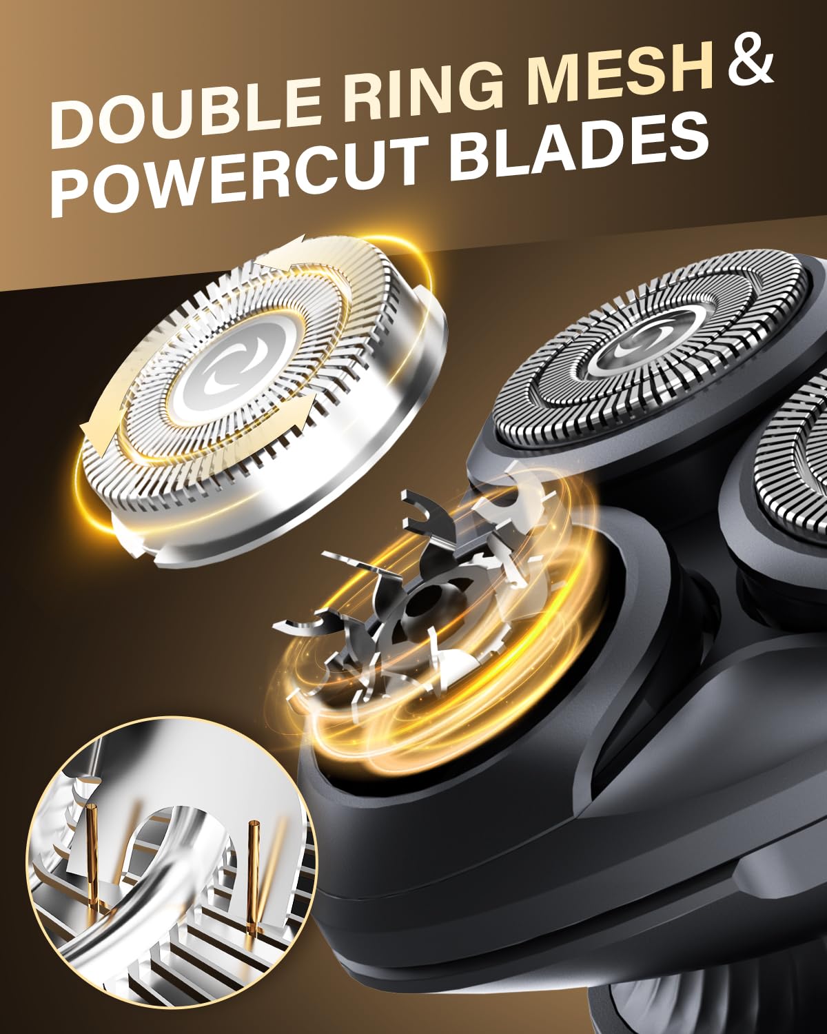 TEPOTZ pop-up trimmer extended for precise sideburn and mustache shaping