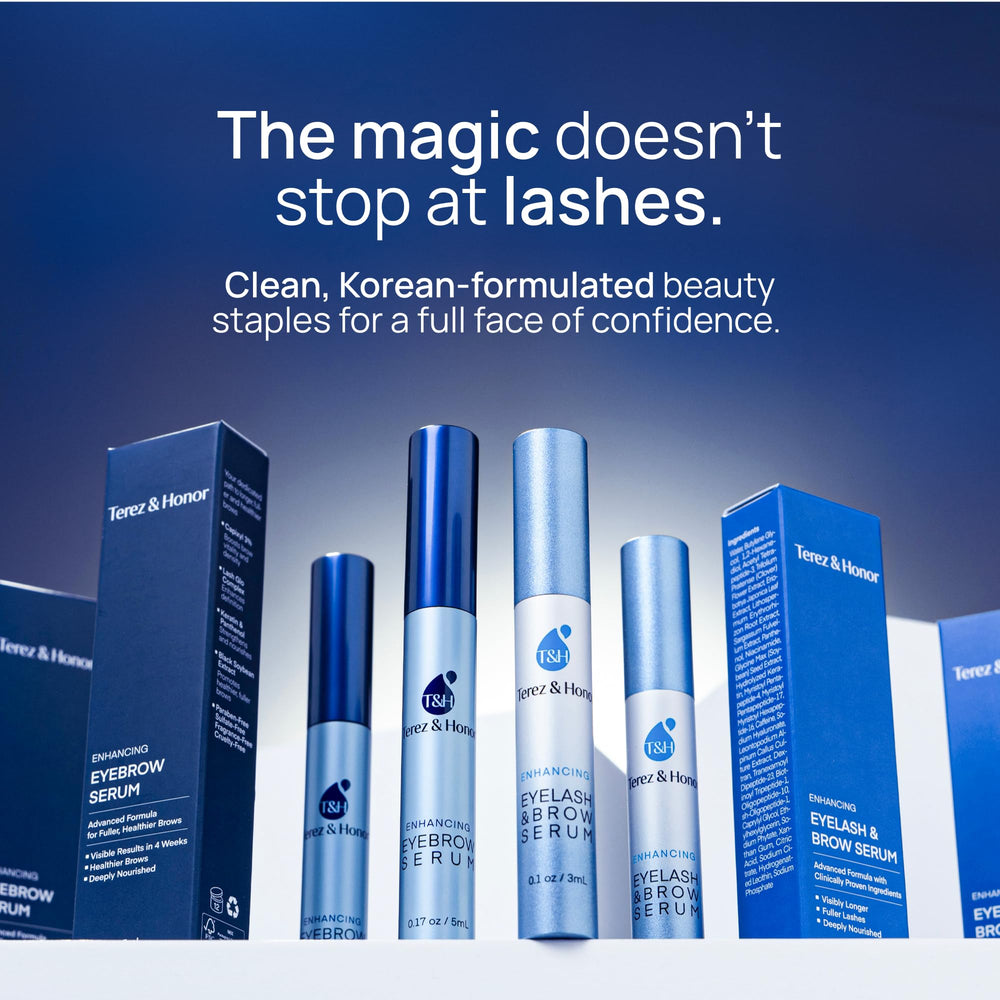 TEREZ & HONOR tube inside travel pouch demonstrating portability and on-the-go brow care