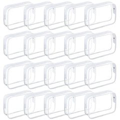 Tergy clear pouch front view showing zipper and contents for easy access