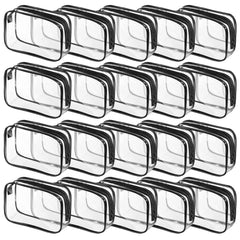 Tergy front view of 20-pack clear bags showing organized cosmetics benefit