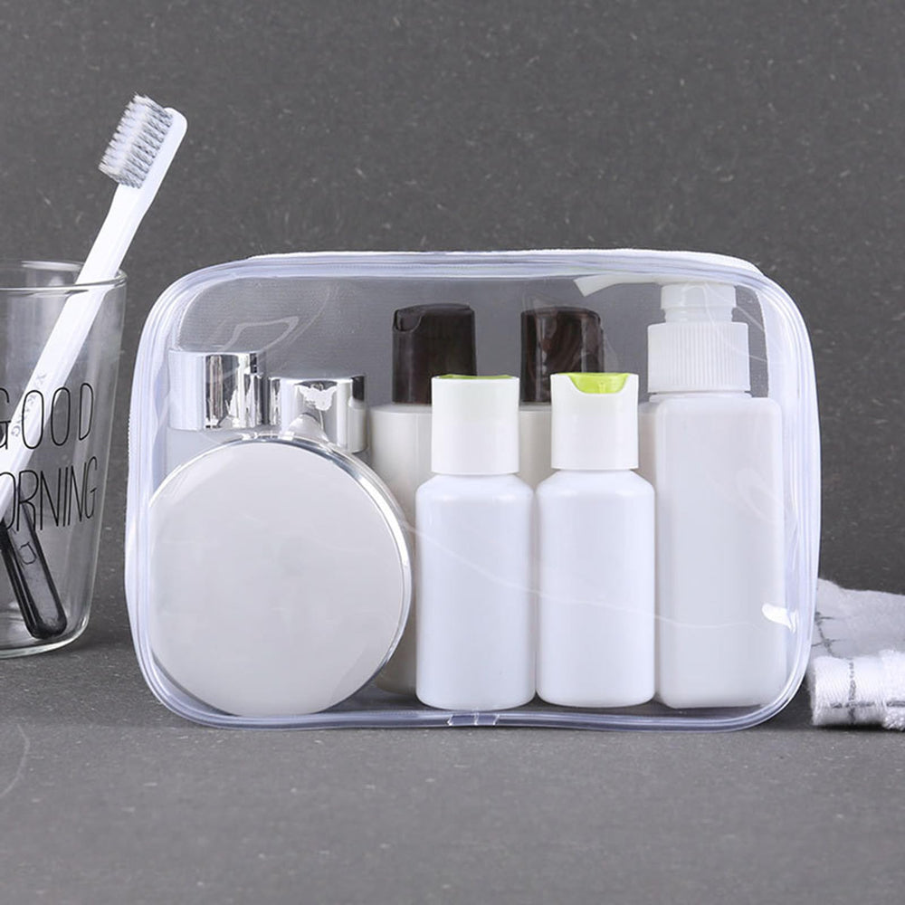 Tergy pouch in use inside a suitcase demonstrating organized travel convenience