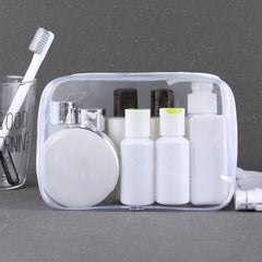 Tergy pouch in use inside a suitcase demonstrating organized travel convenience