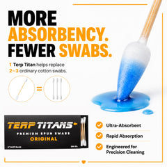 Terp Titans spiral-tip close-up demonstrating high absorbency for faster cleaning