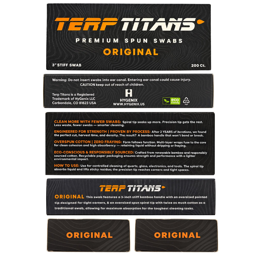 Terp Titans recyclable boxes stacked to highlight eco-conscious packaging