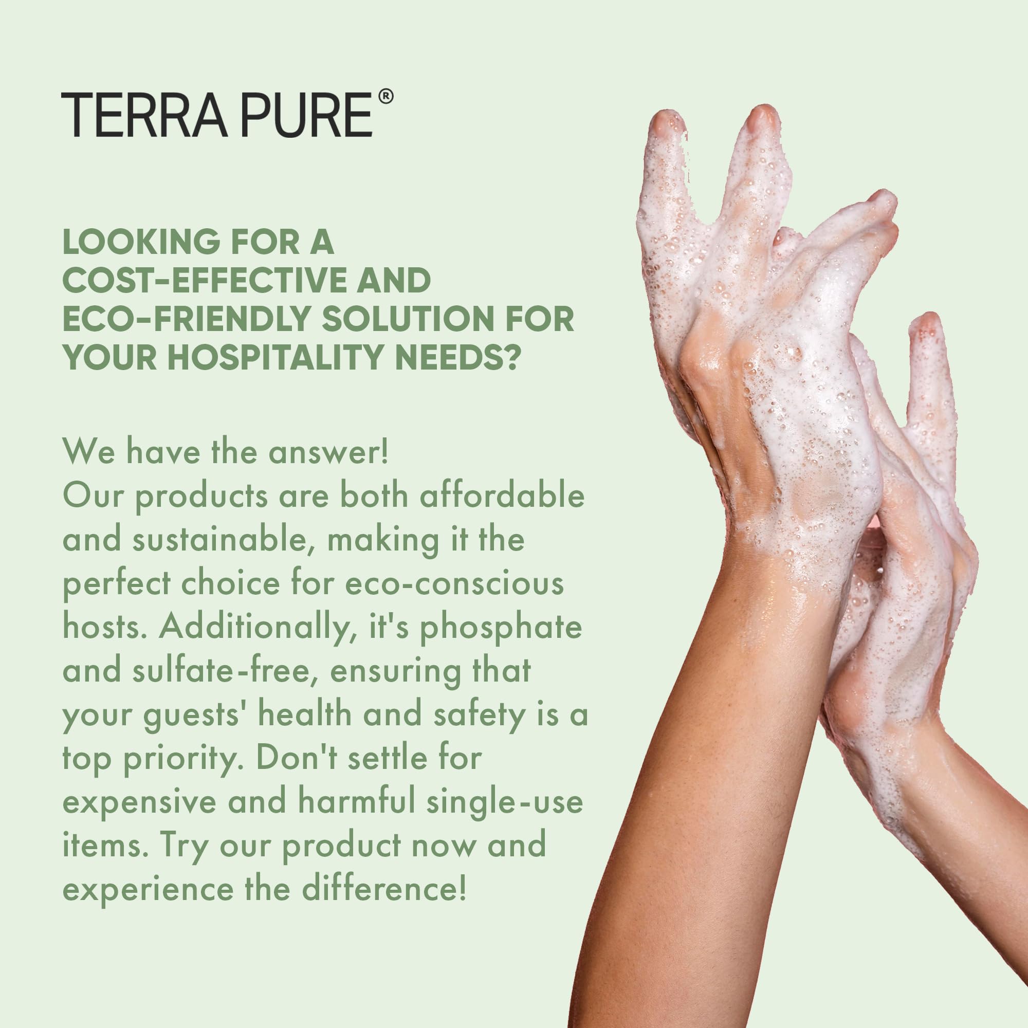Terra Pure lather texture close-up showing gentle, effective cleansing foam