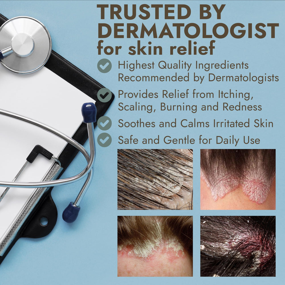 Terramed Just Think Comfort being massaged into scalp for reduced flakes benefit