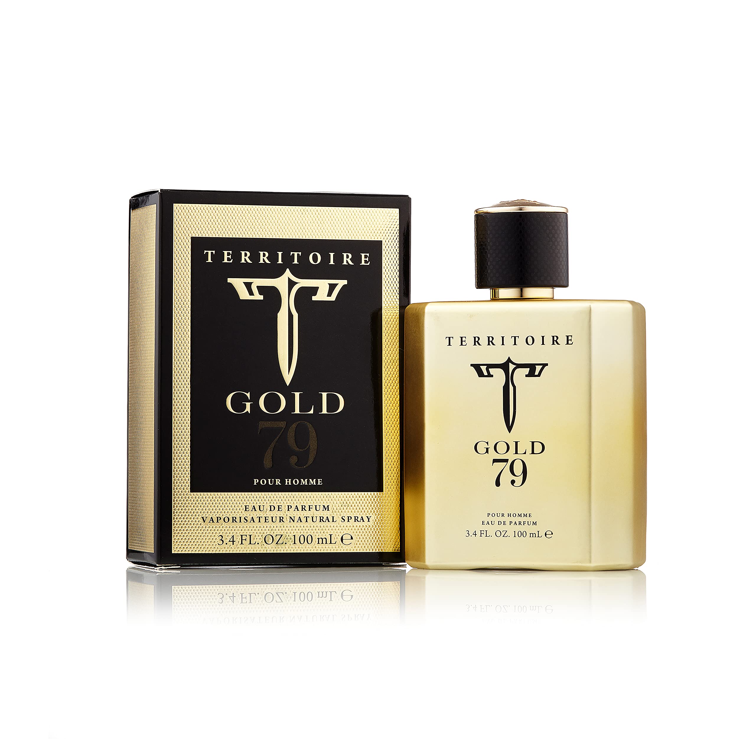 Territoire Classic Gold 79 front bottle showing elegant design and confident presence