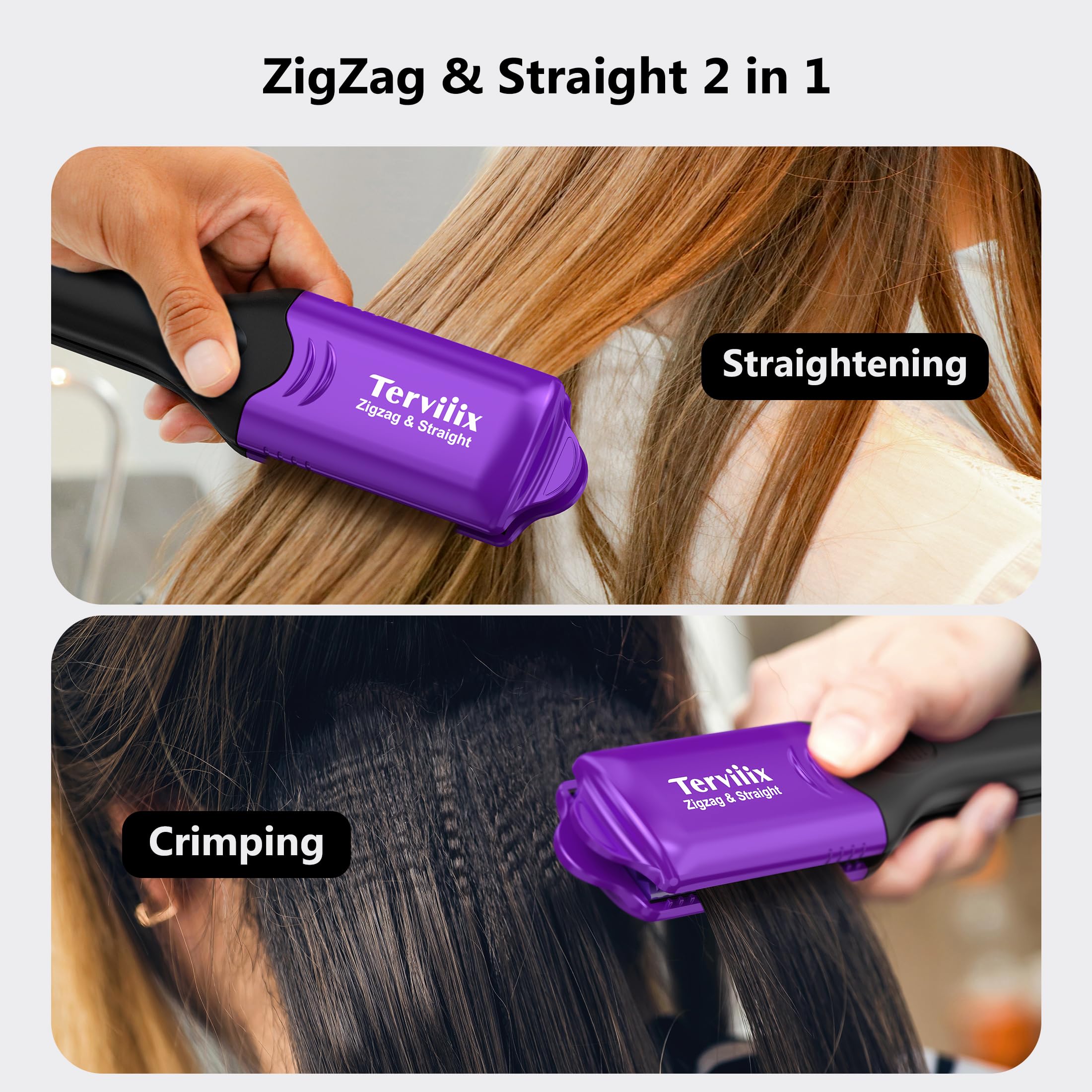 Terviiix keratin and argan infused plate closeup for smoother, shinier styling