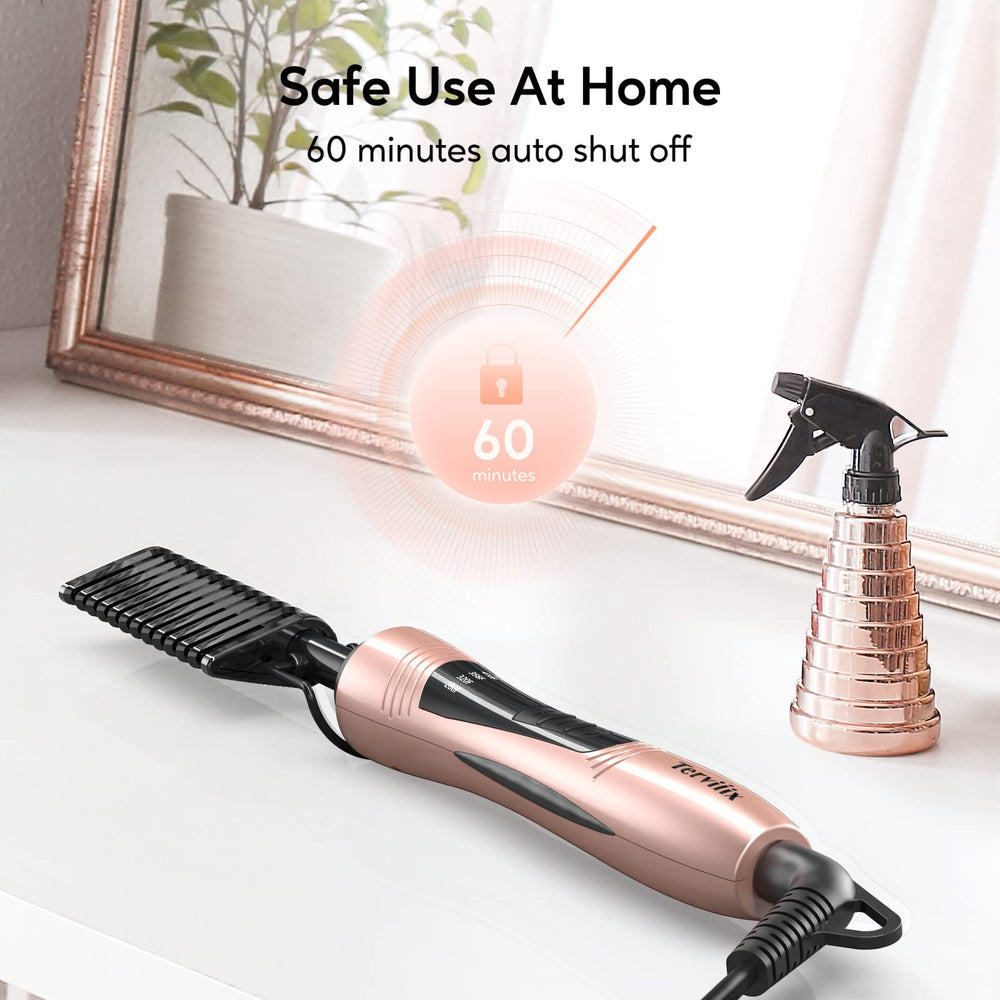 Terviiix packaged with cord in a home styling setup for travel convenience
