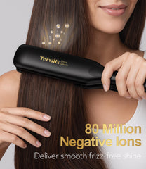 Terviiix plate close-up with argan and keratin infusion for smoother glide