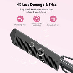 Terviiix hot comb smoothing natural Black hair for reduced frizz benefit