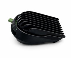 testbrands guard comb mounted on Philips Norelco trimmer in use, delivers consistent 3–7mm lengths
