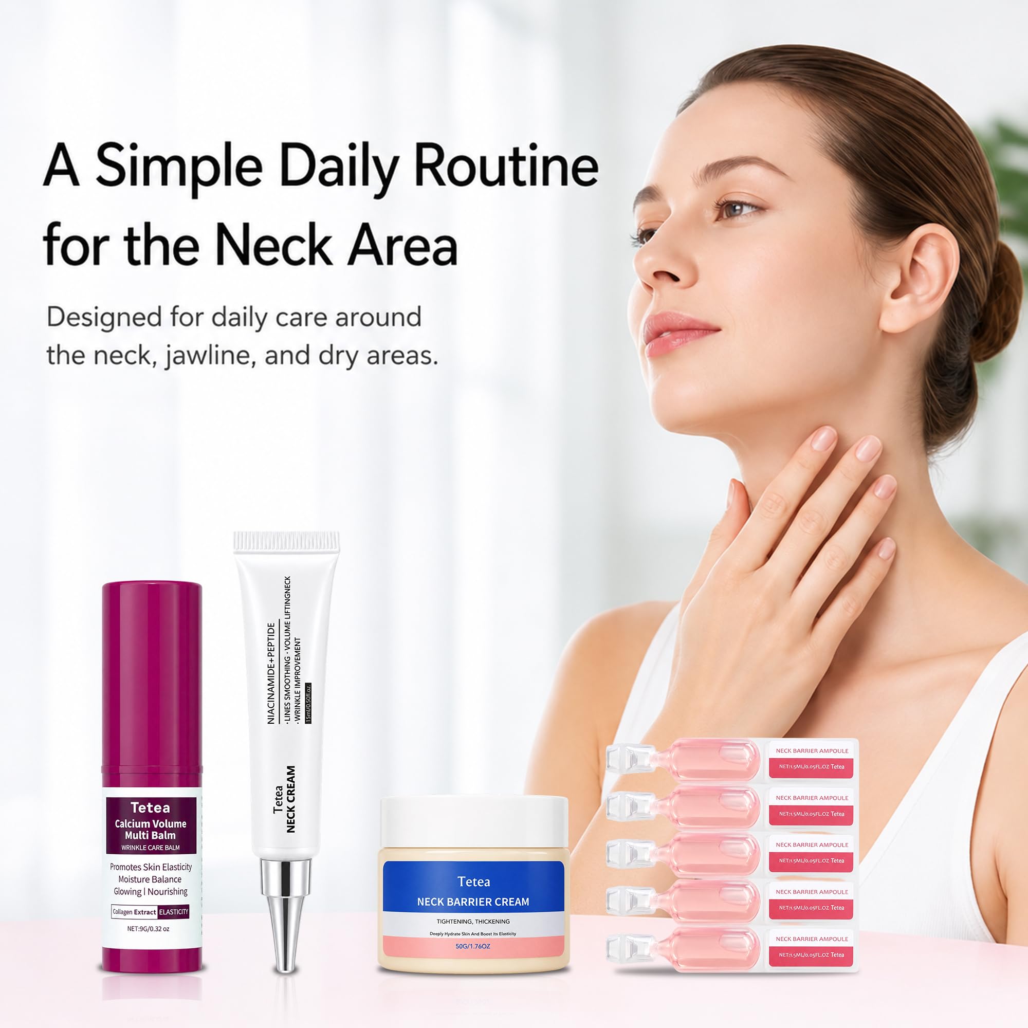 Tetea ampoule dropper releasing lightweight serum for quick hydration