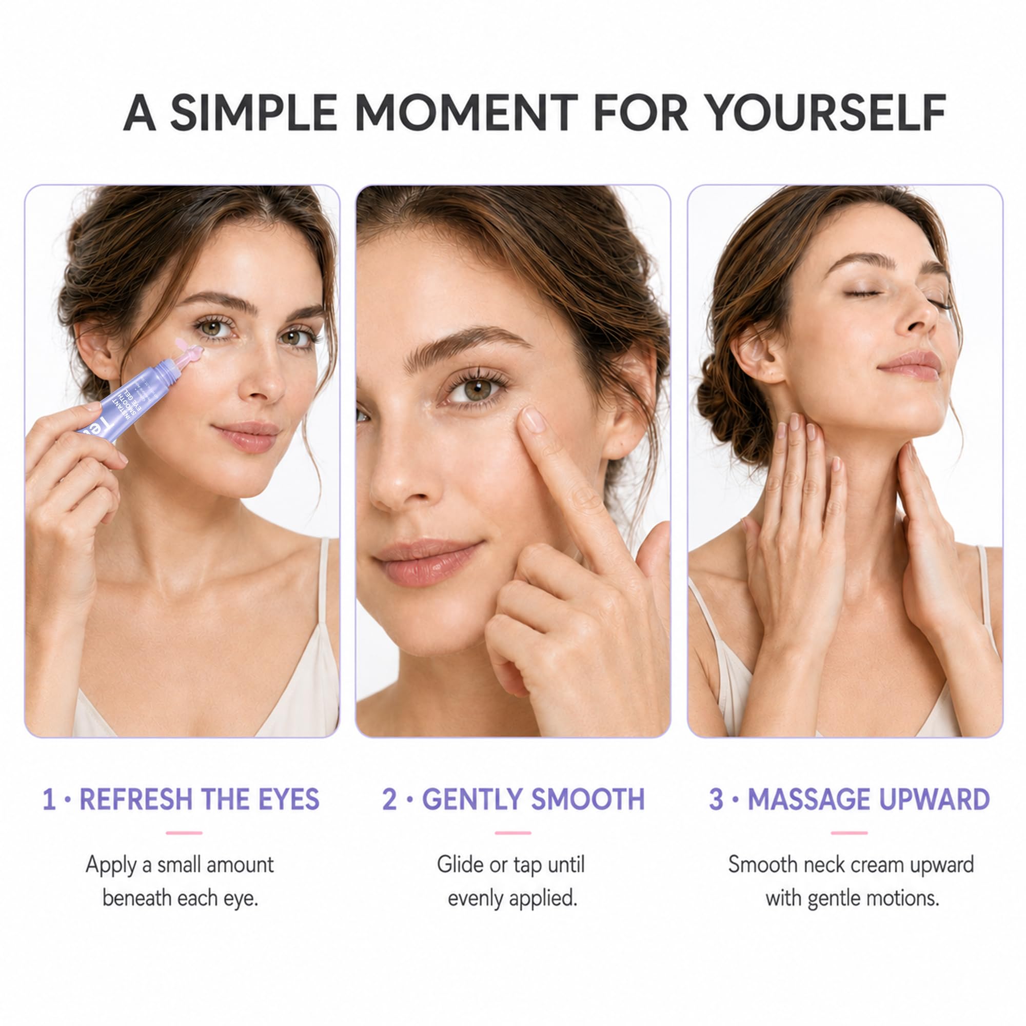 Tetea tapping under-eye gel to reduce puffiness and refresh tired eyes