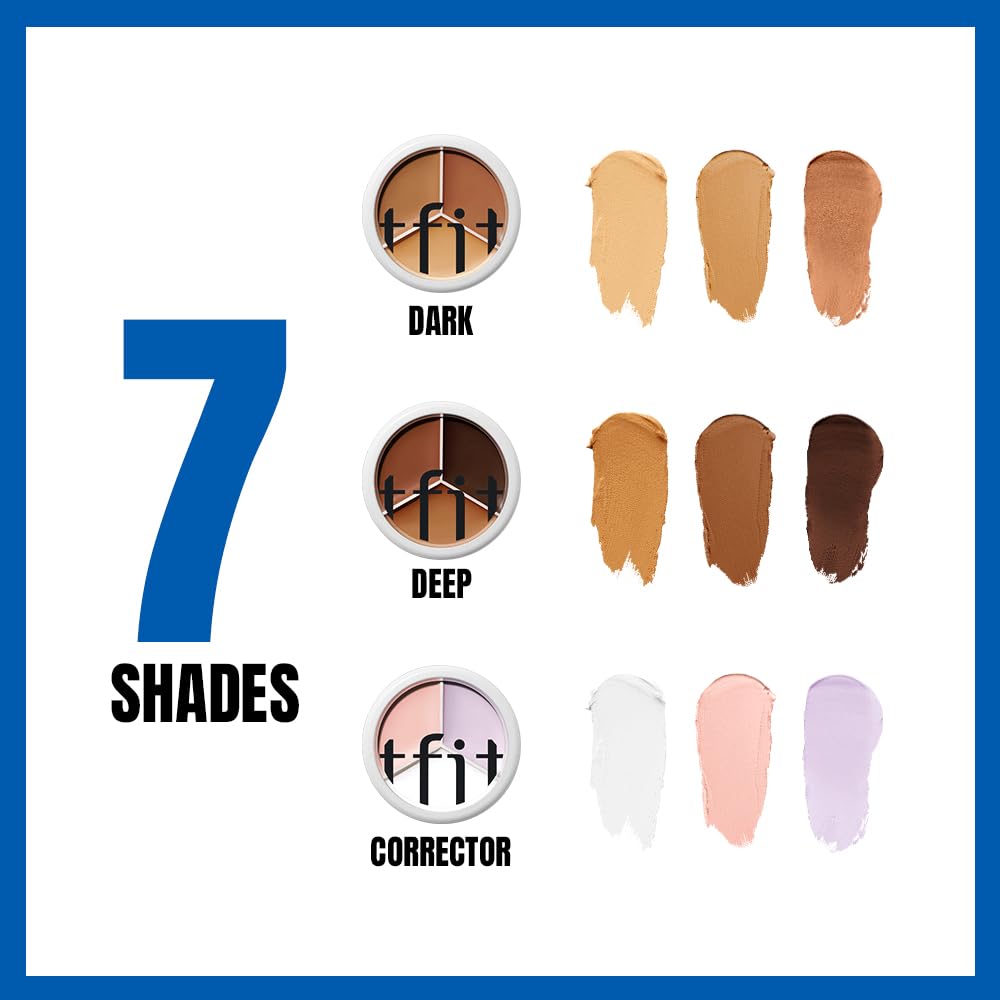 TFIT blended swatches on deep skin showing seamless tone matching benefit