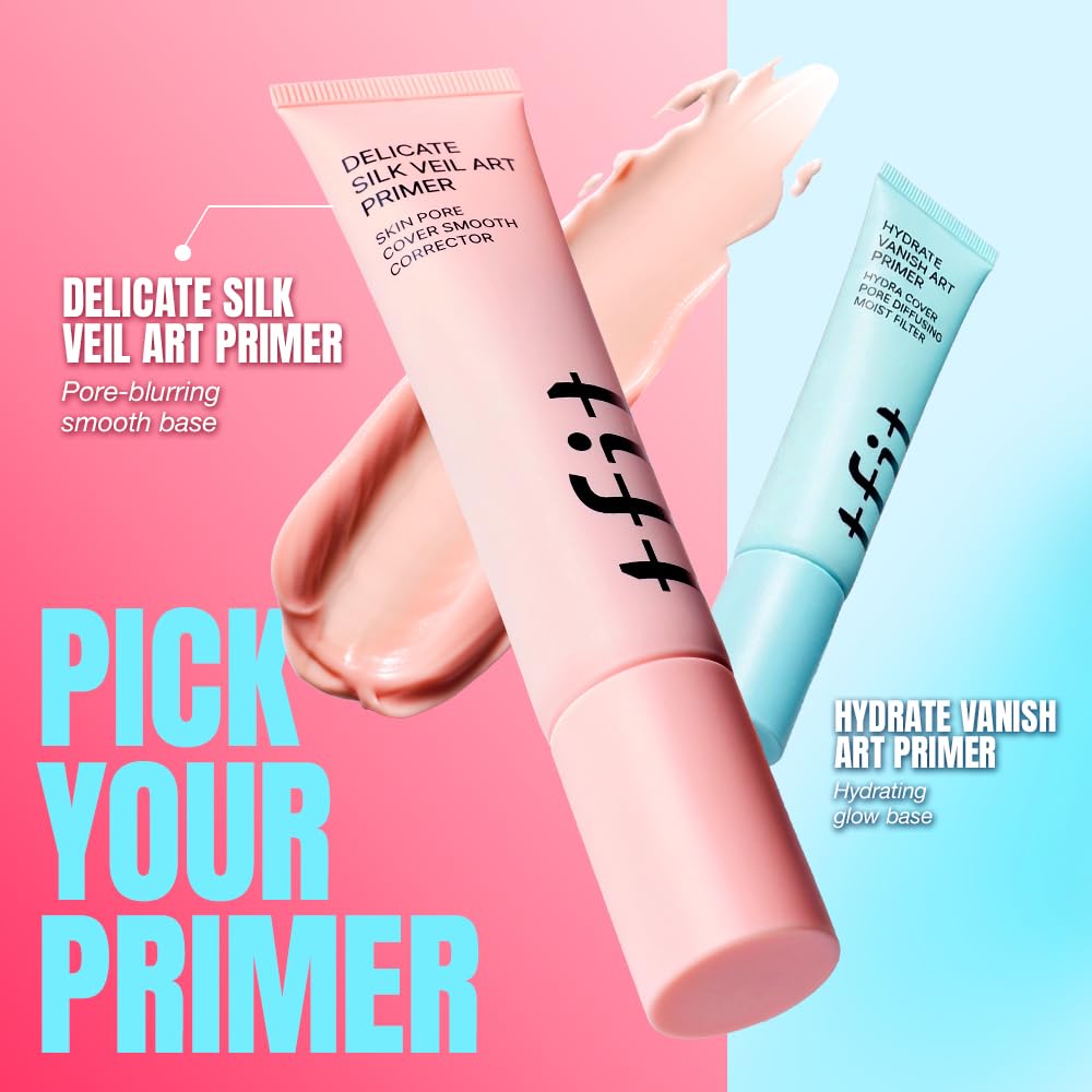 TFIT primer in a morning routine bag conveying travel-ready, long-wear benefit
