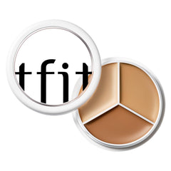 TFIT palette front open showing three shades for precise correcting