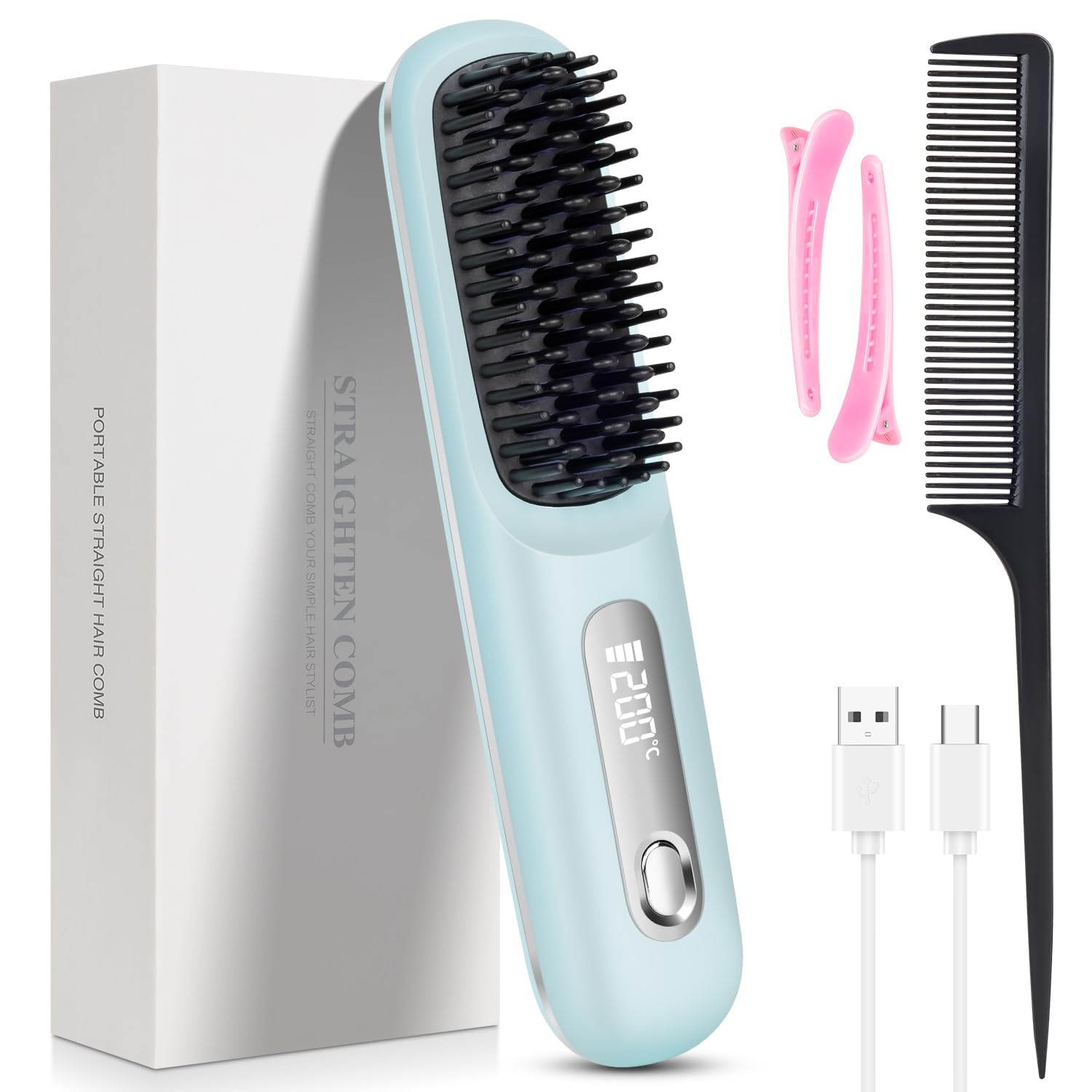 TFITWL Go Brush Pro front view showing compact blue body and ergonomic grip for easy use