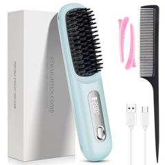 TFITWL Go Brush Pro front view showing compact blue body and ergonomic grip for easy use