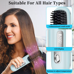 TFITWL Go Brush Pro comb-tooth matrix detail showing rounded teeth to prevent tangles and reduce friction