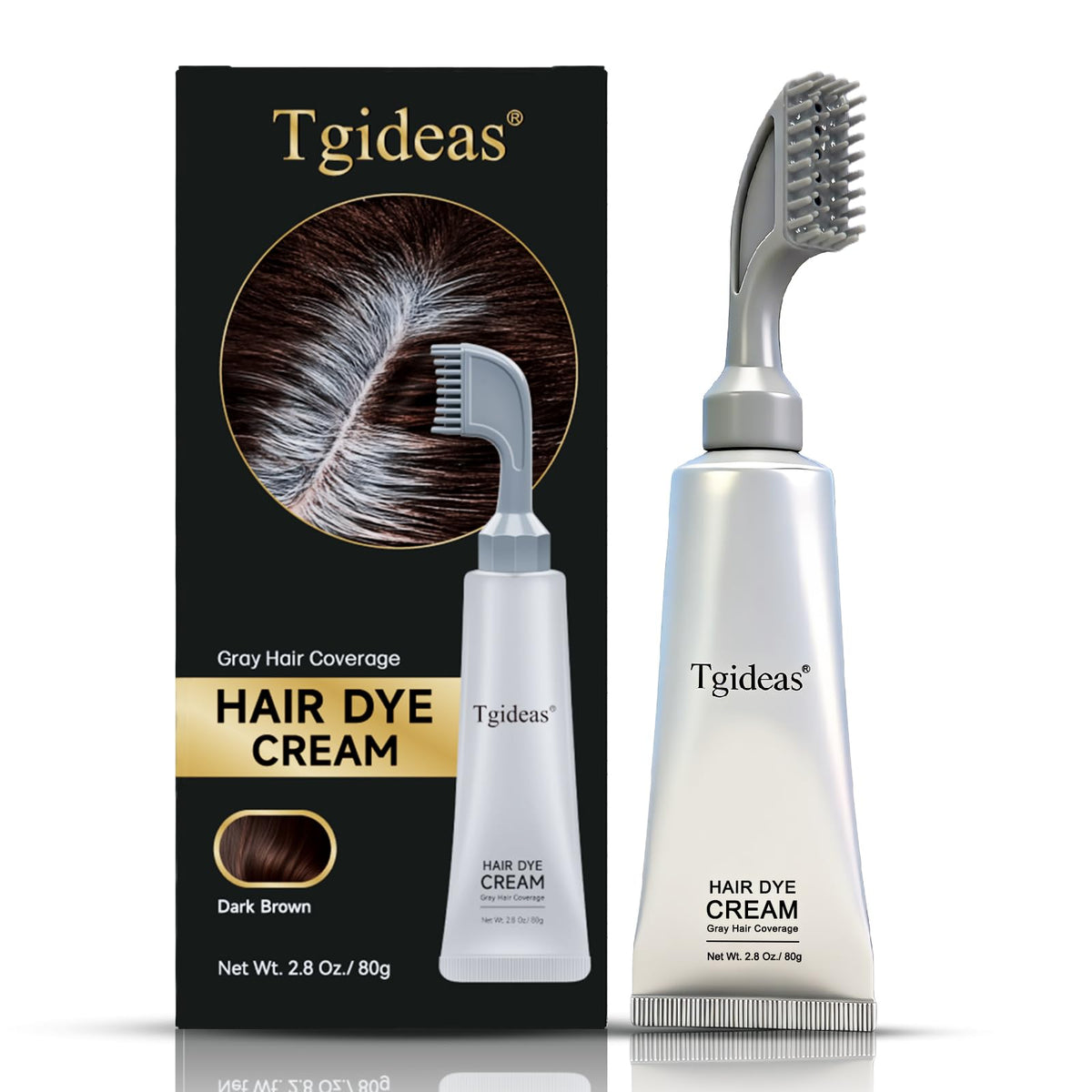 Tgideas front packaging showing Dark Brown kit and included items beneficial for quick touch-ups