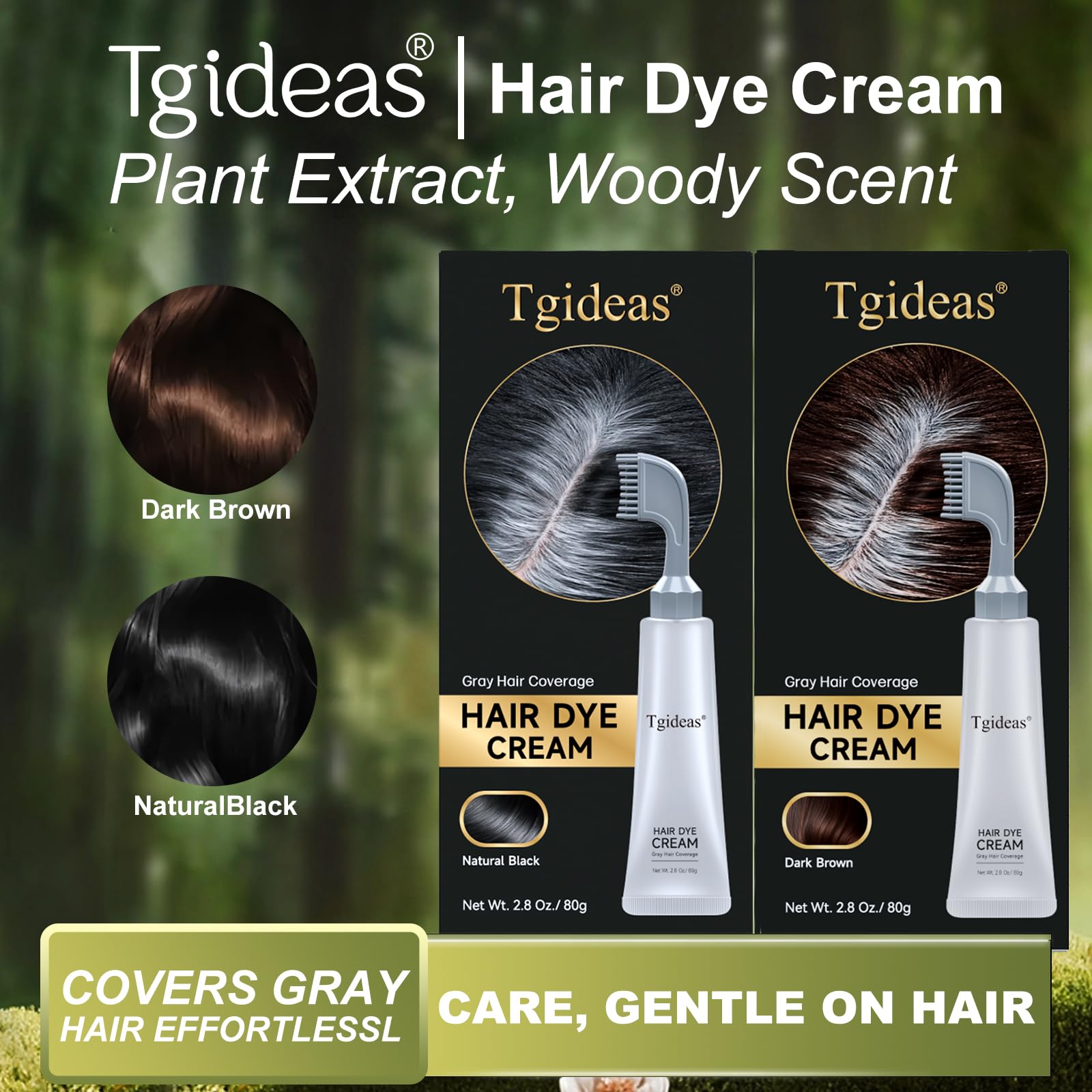 Tgideas styled hair lifestyle image showing glossy dark brown finish and confidence