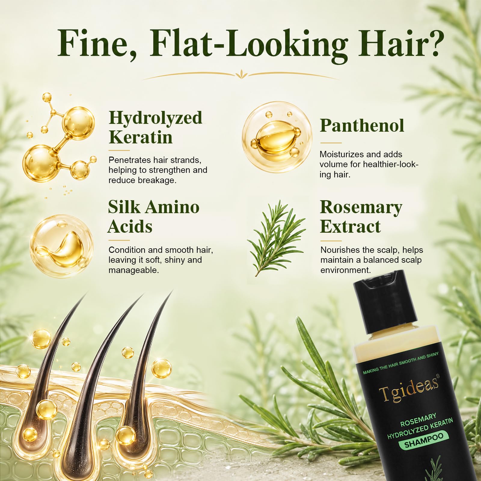 Tgideas before and after hair comparison showing fuller-looking strands