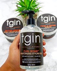 tgin Curl Bomb application in hand demonstrating smooth spread and control