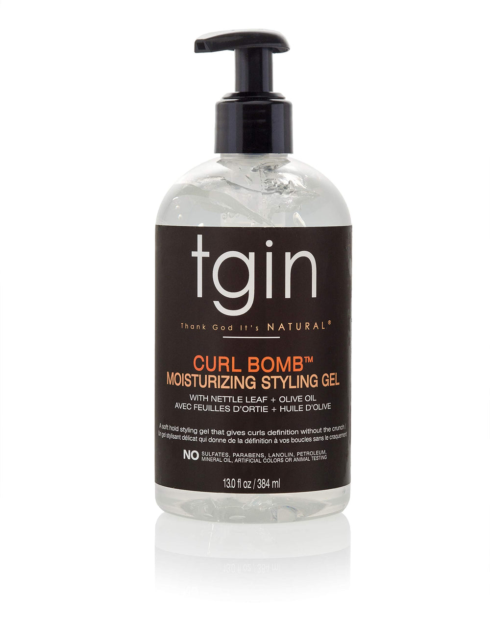 tgin Curl Bomb front jar showing label and size, highlights ease of use
