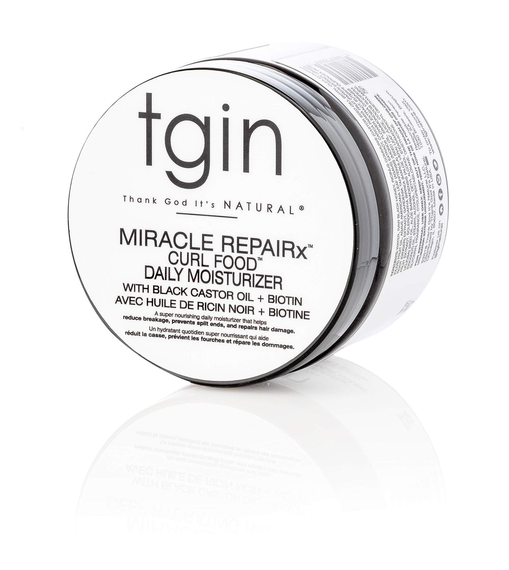 tgin front packaging showing jar and brand, highlights moisturizing benefits