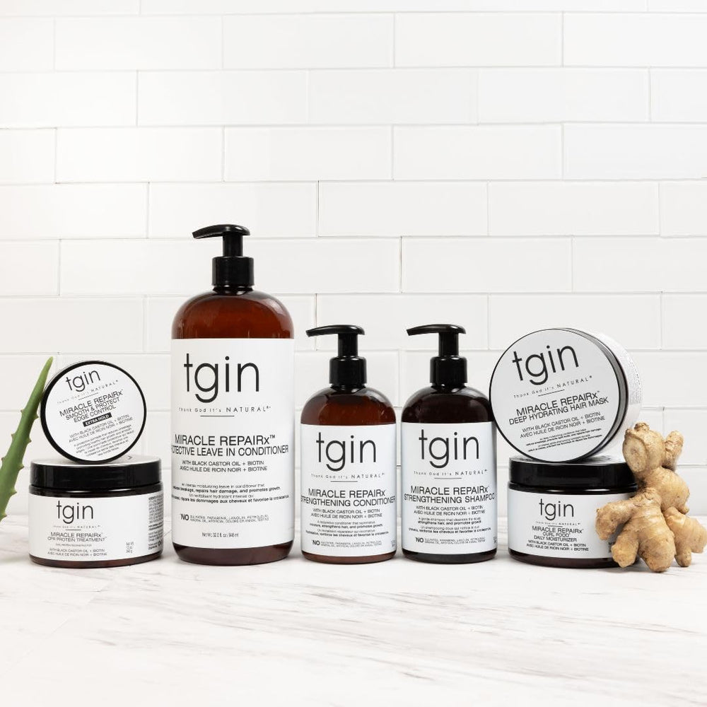 tgin jar on bathroom shelf in lifestyle setting, suggests daily use benefit