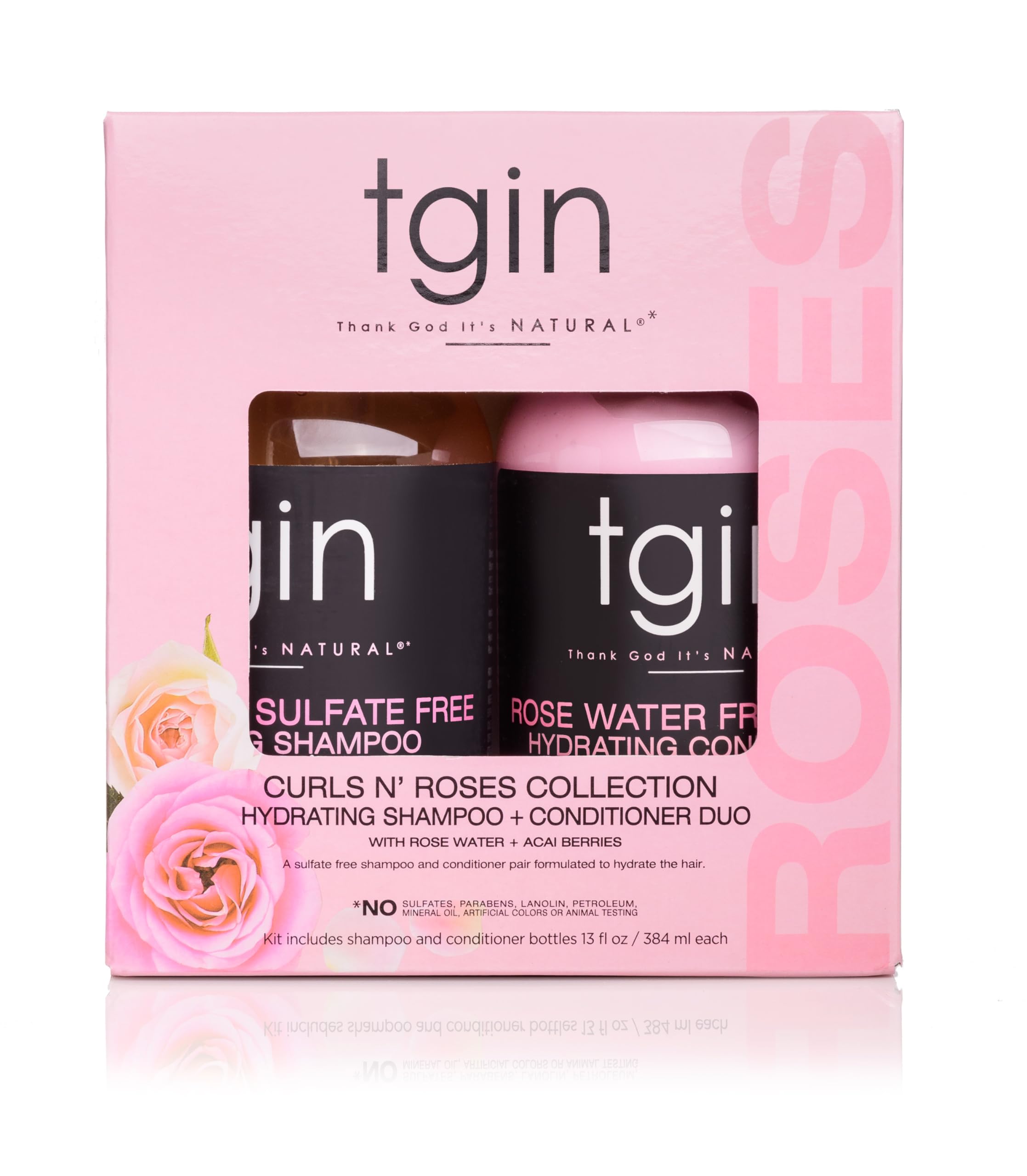 tgin rose water and acai berries ingredients shot conveying natural hydration