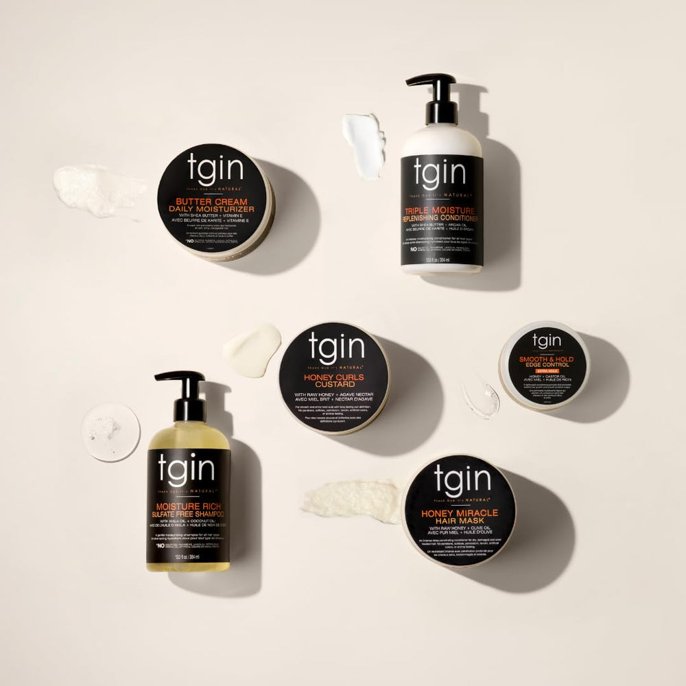 tgin duo styled on bathroom shelf in lifestyle shot promoting everyday care