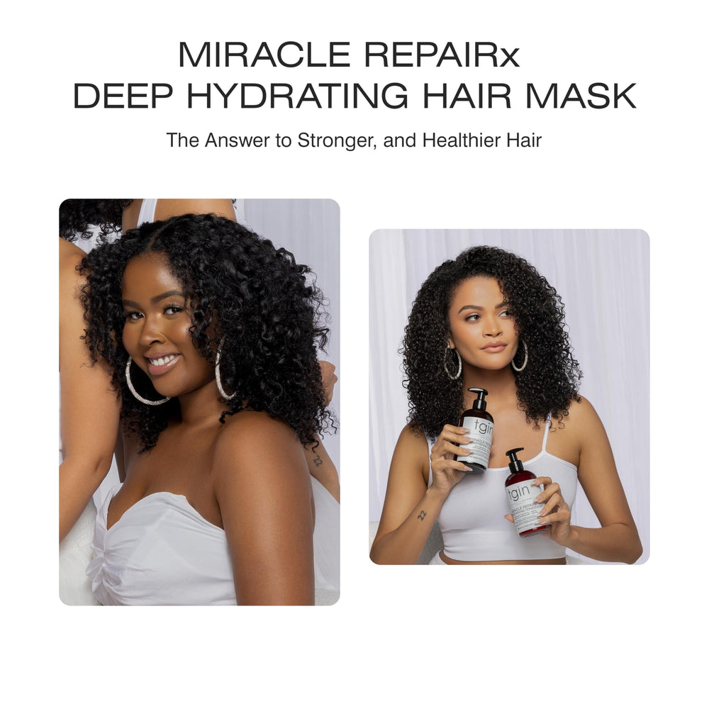 tgin mask applied to wet hair in shower for intensive treatment