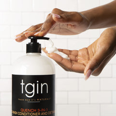 Thank God It's Natural pump dispensing creamy co-wash for easy use