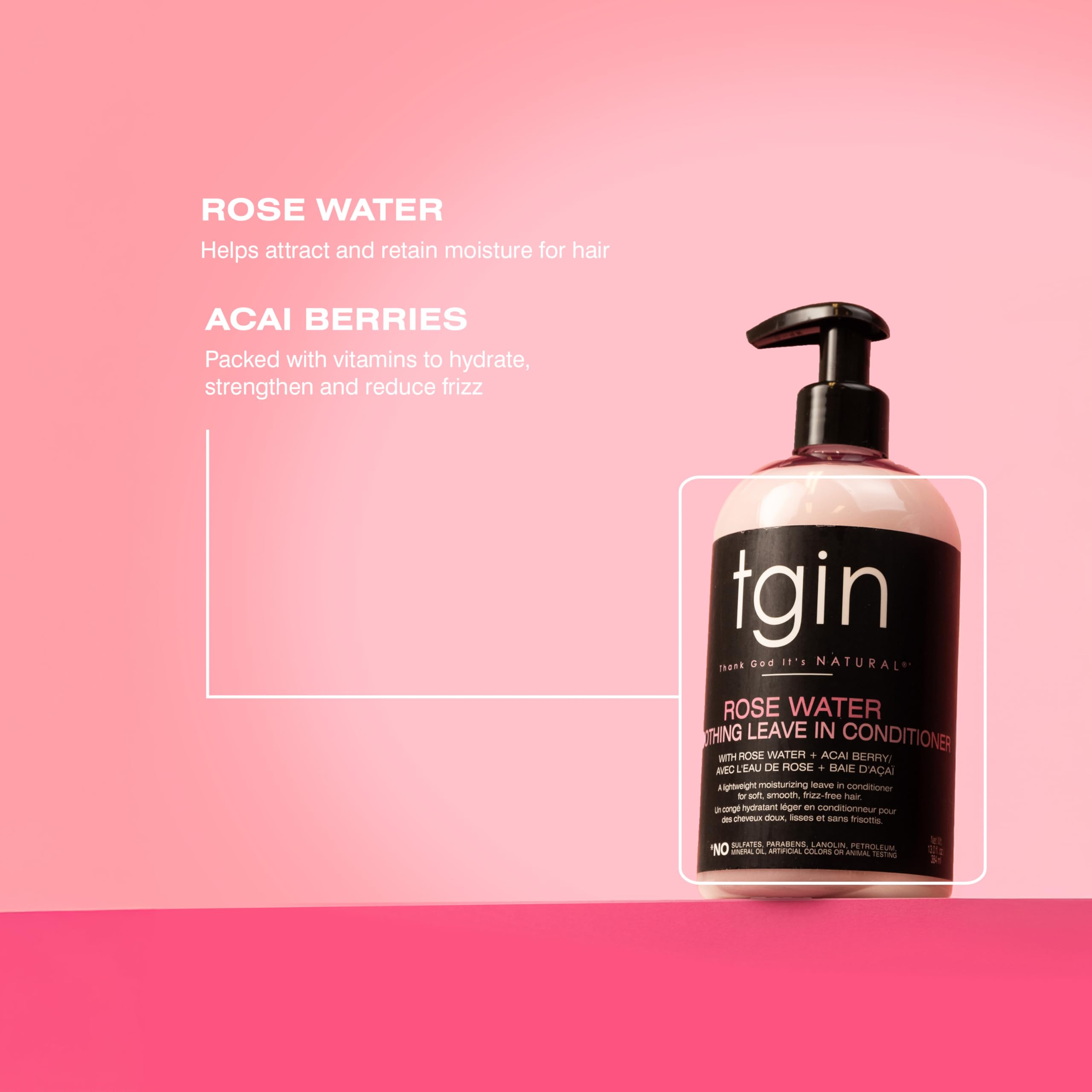Thank God It's Natural on a bathroom shelf in a clean routine setting