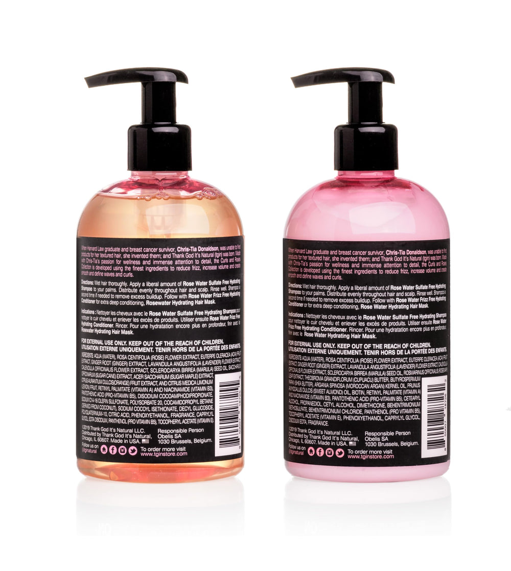tgin shampoo pump and label close-up highlighting gentle, sulfate-free cleansing