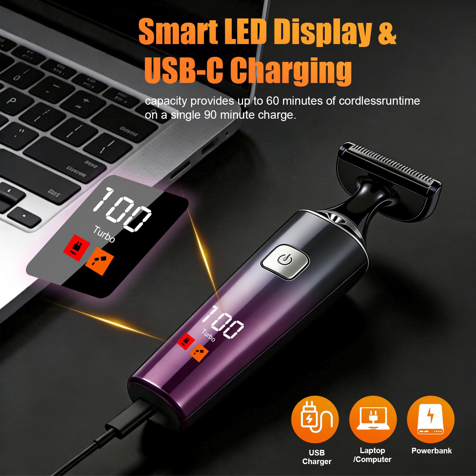 TGSBHIO LCD and built-in spotlight enhancing visibility and control