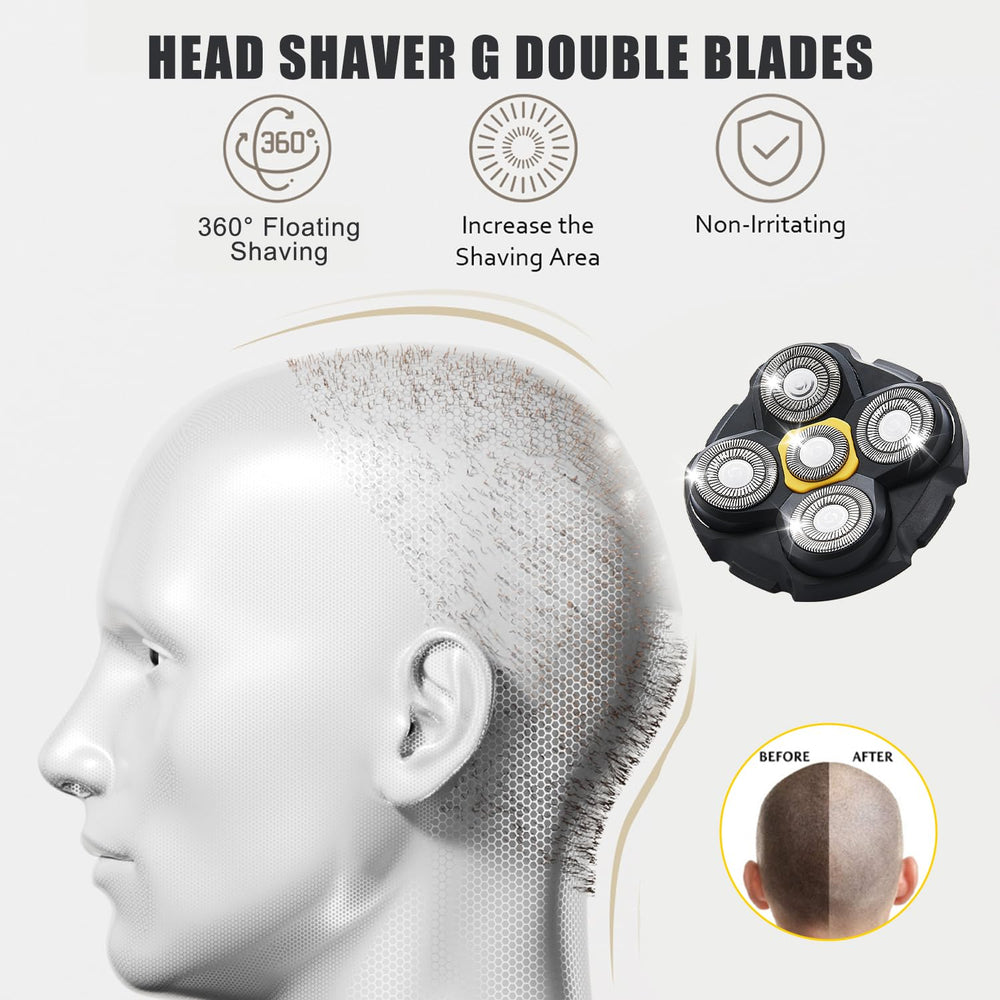 TGSBHIO installed on shaver in use for smooth close shaving