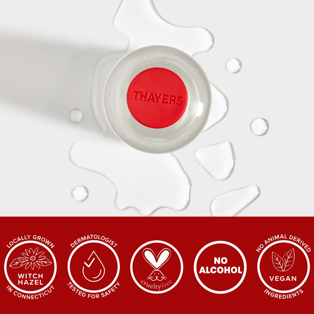 Thayers used as aftershave on man's cheek calming irritation benefit