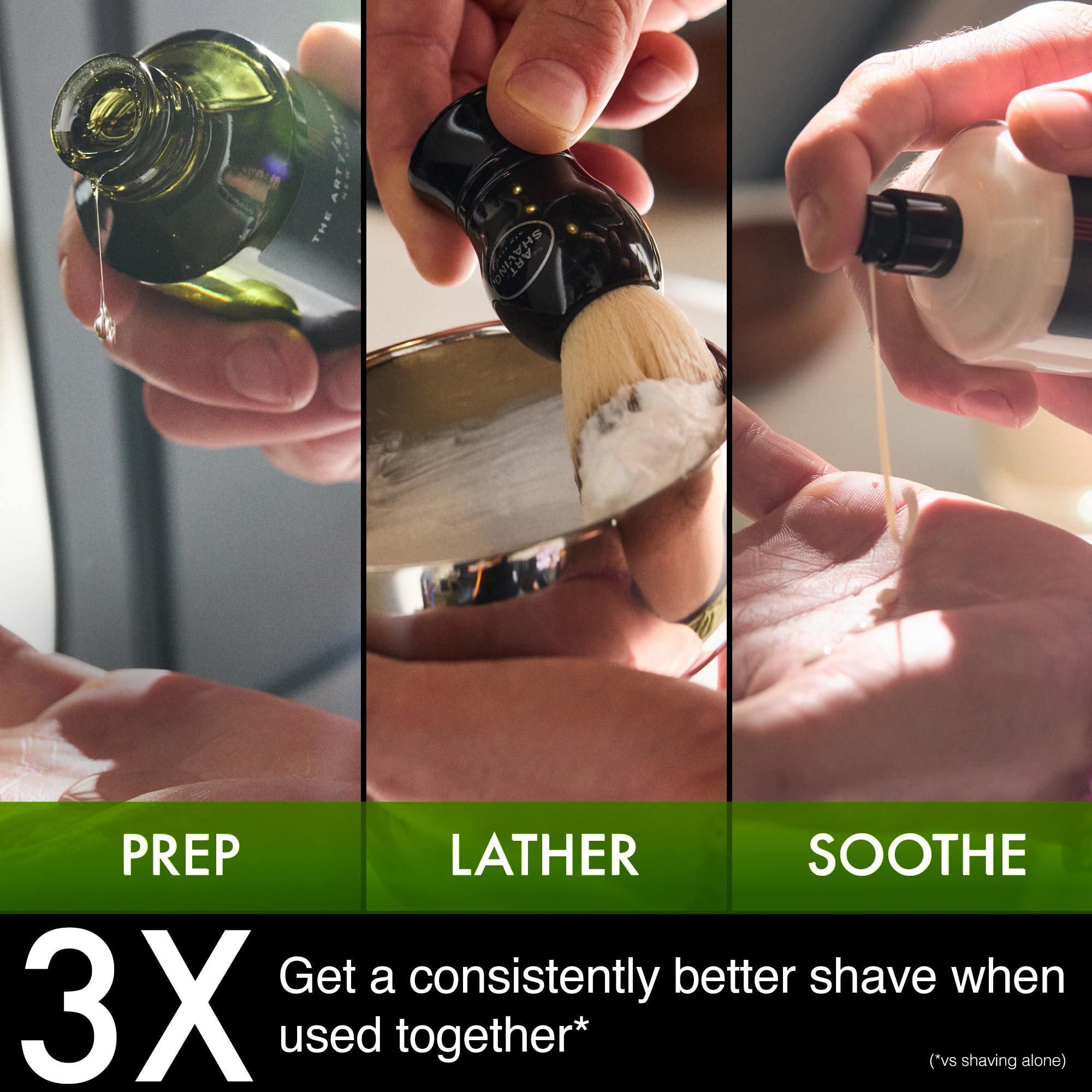 The Art of Shaving 5 oz tube next to a ruler showing compact travel-friendly size