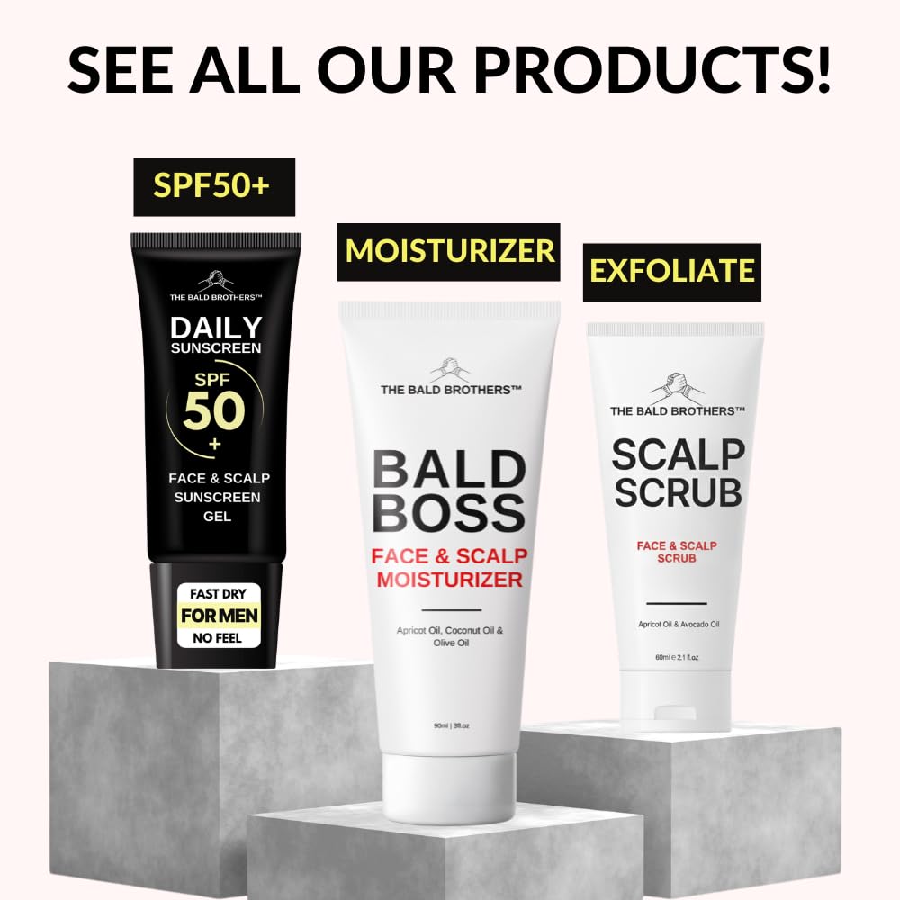 The Bald Brothers lifestyle outdoor usage showing comfortable scalp under sun protection benefit