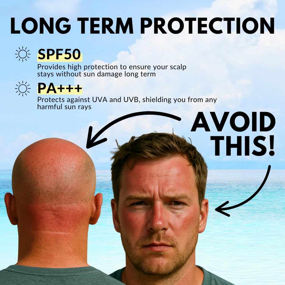 The Bald Brothers product used outdoors showing practical sun protection
