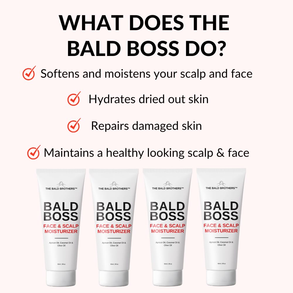 The Bald Brothers size comparison next to common items showing true 3 fl oz scale benefit