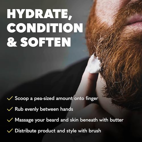 The Beard Club biotin balm open jar showing creamy texture and conditioning power