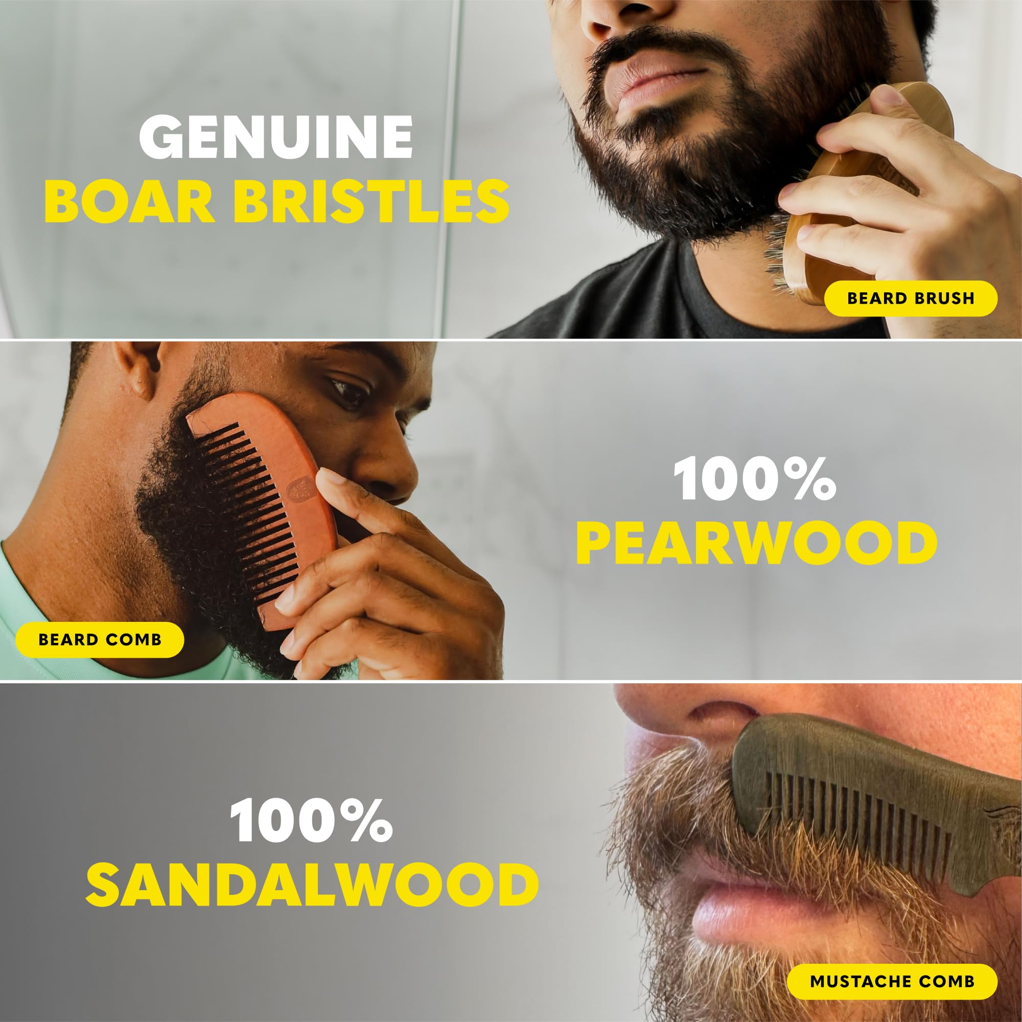 The Beard Club product in use applying oil to beard for hydration and improved manageability