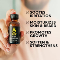 The Beard Club oil dropper dispensing oil for targeted root and skin care